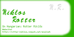 miklos rotter business card